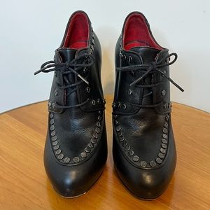 Diesel | Vintage Heels| Black| 38| Made in Italy| Antique Dark Gray Effect Studs